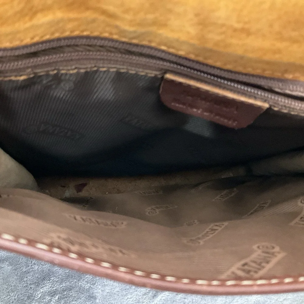 Katana Leather Messenger Bag Brown Crossbody Satchel Purse 10